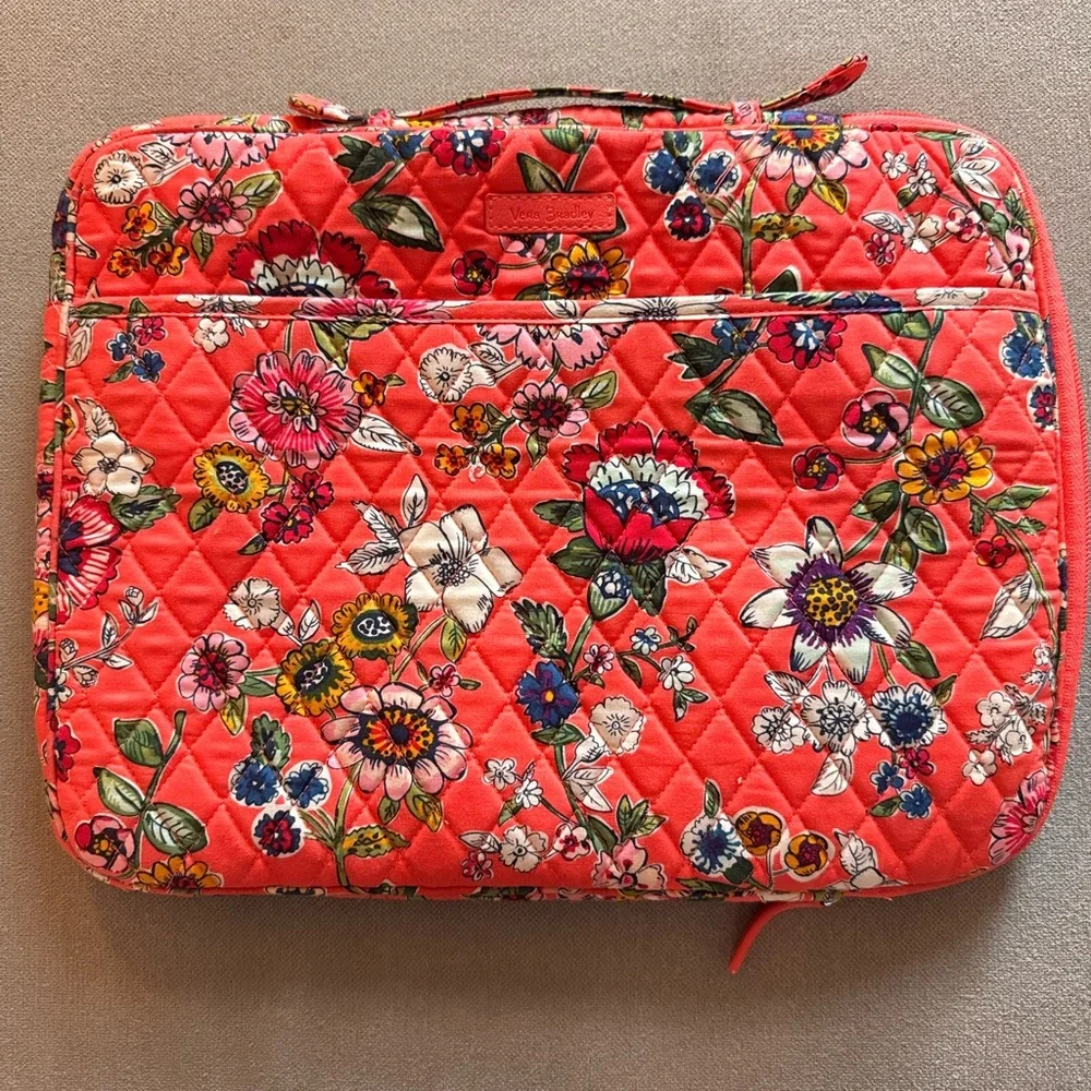 Vera Bradley Floral Quilted Laptop Sleeve, 12x10 inches